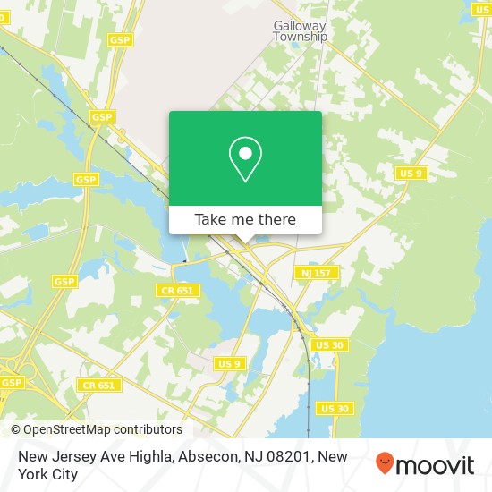 New Jersey Ave Highla, Absecon, NJ 08201 map