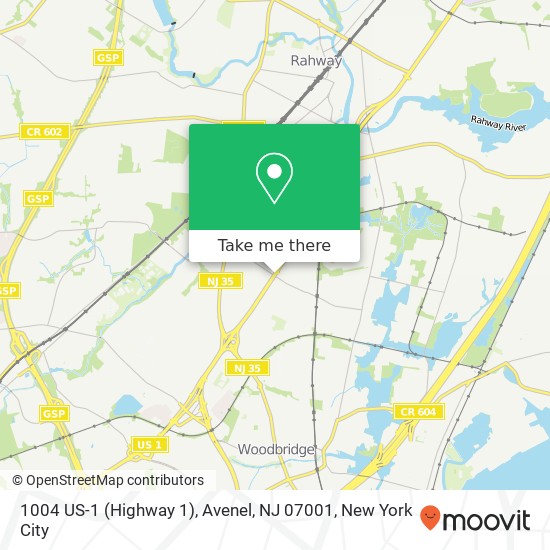 Mapa de 1004 US-1 (Highway 1), Avenel, NJ 07001