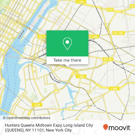 Hunters Queens Midtown Expy, Long Island City (QUEENS), NY 11101 map