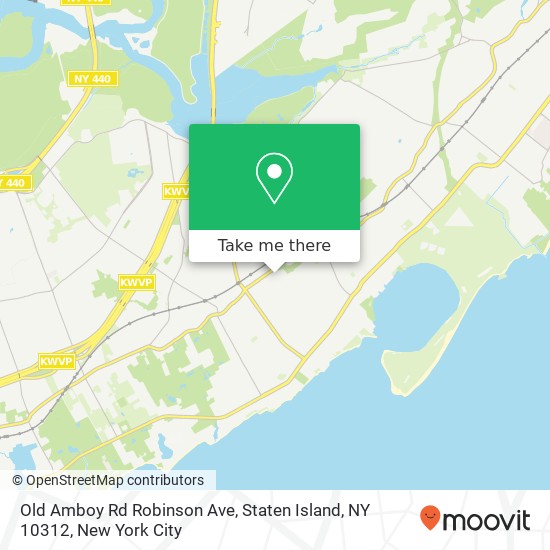Mapa de Old Amboy Rd Robinson Ave, Staten Island, NY 10312