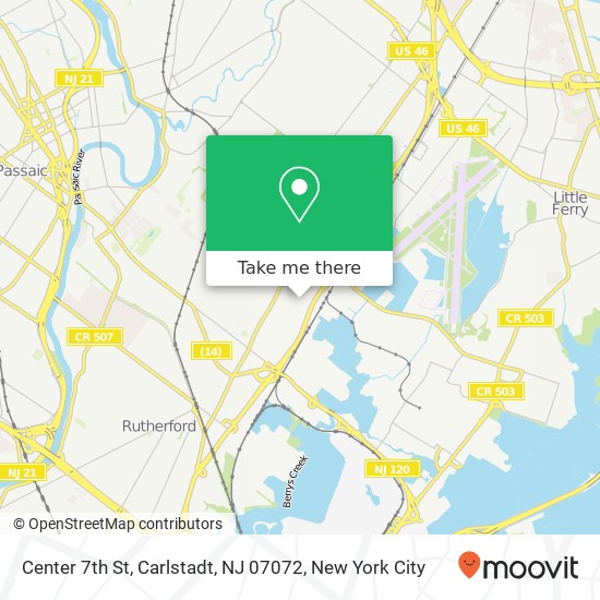Mapa de Center 7th St, Carlstadt, NJ 07072