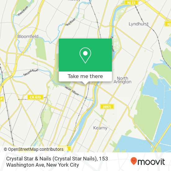 Crystal Star & Nails (Crystal Star Nails), 153 Washington Ave map