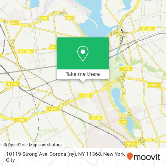 10119 Strong Ave, Corona (ny), NY 11368 map