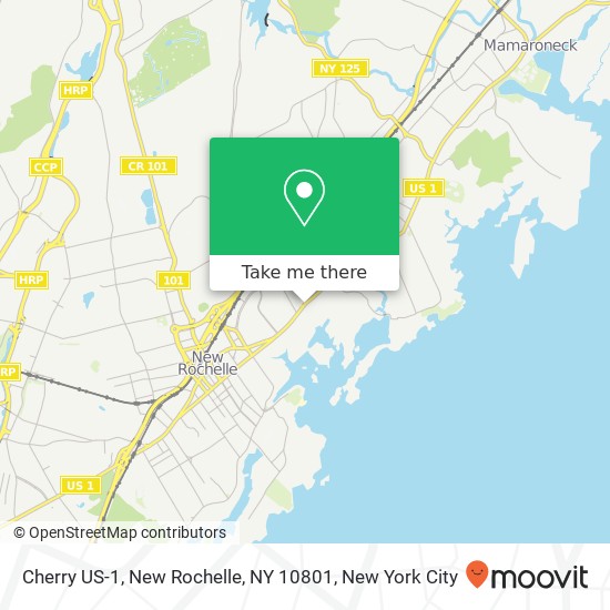 Mapa de Cherry US-1, New Rochelle, NY 10801