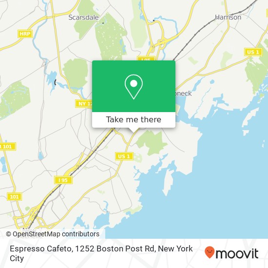 Mapa de Espresso Cafeto, 1252 Boston Post Rd