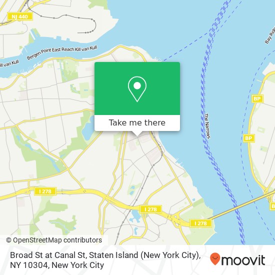 Broad St at Canal St, Staten Island (New York City), NY 10304 map