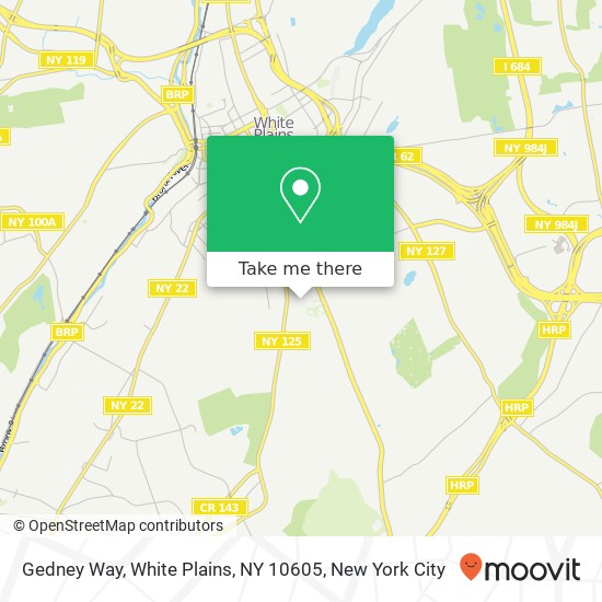 Gedney Way, White Plains, NY 10605 map