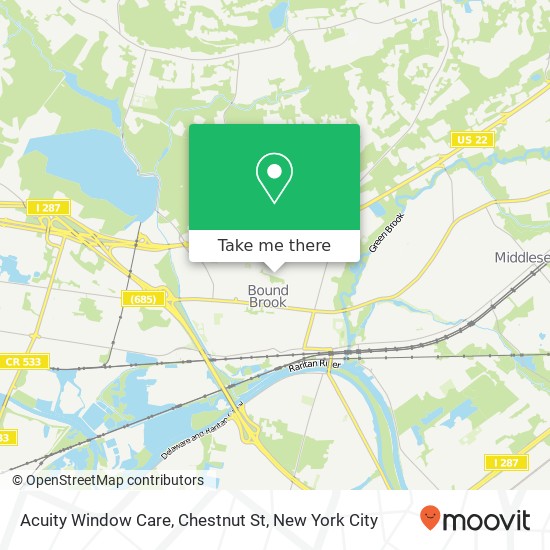 Acuity Window Care, Chestnut St map