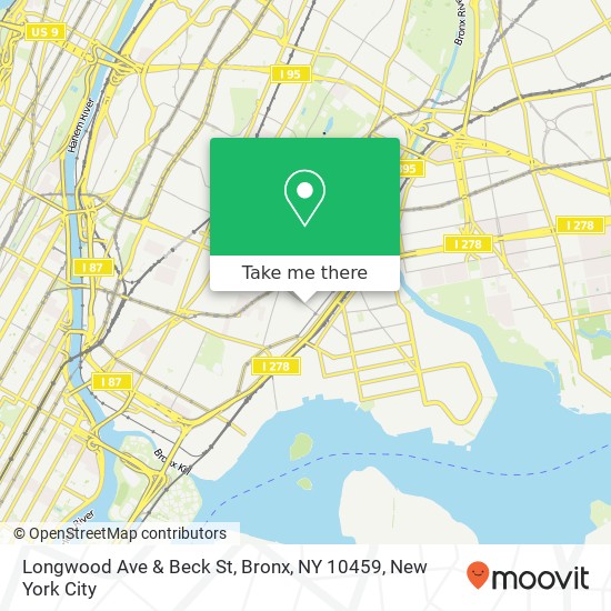 Longwood Ave & Beck St, Bronx, NY 10459 map