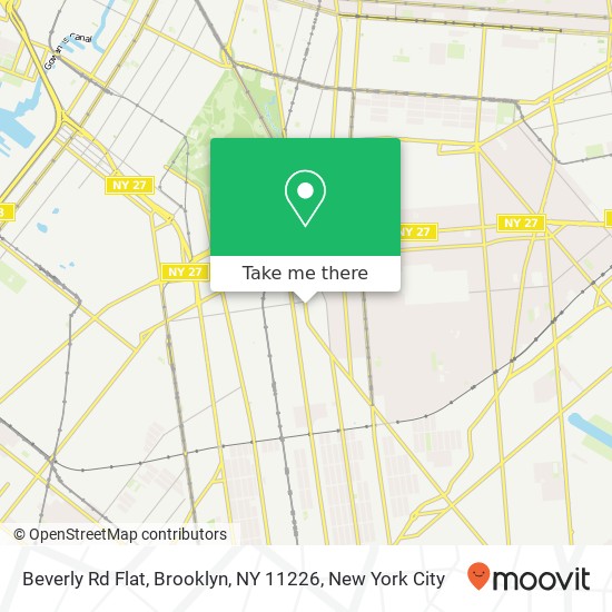 Mapa de Beverly Rd Flat, Brooklyn, NY 11226