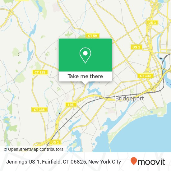 Mapa de Jennings US-1, Fairfield, CT 06825