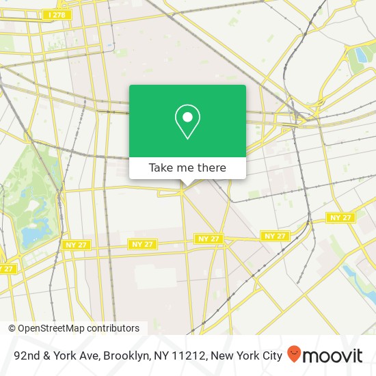 Mapa de 92nd & York Ave, Brooklyn, NY 11212
