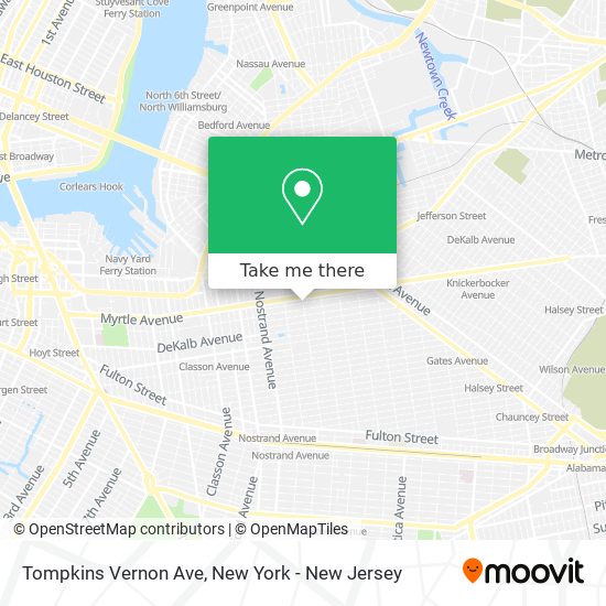 Mapa de Tompkins Vernon Ave