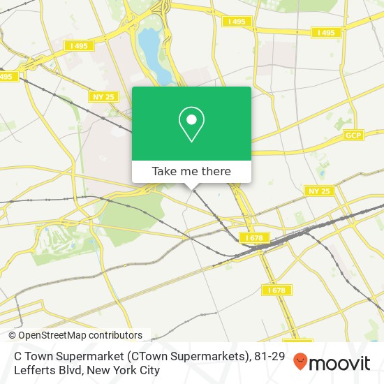 Mapa de C Town Supermarket (CTown Supermarkets), 81-29 Lefferts Blvd