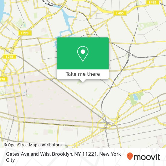 Mapa de Gates Ave and Wils, Brooklyn, NY 11221