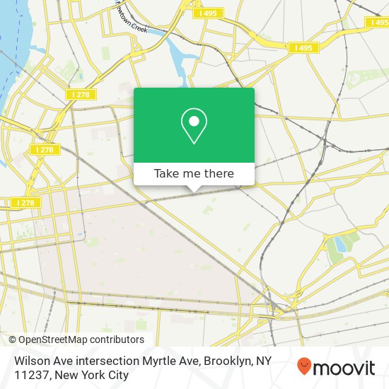 Wilson Ave intersection Myrtle Ave, Brooklyn, NY 11237 map