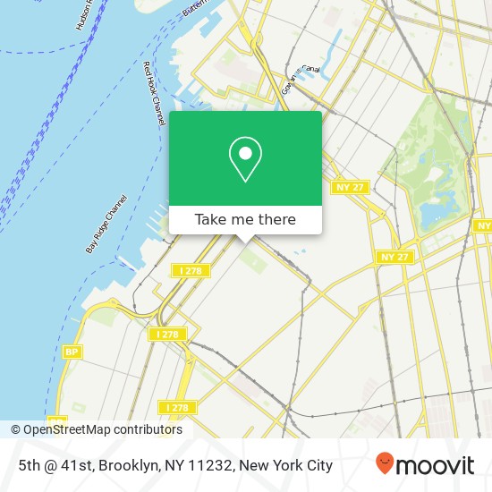 Mapa de 5th @ 41st, Brooklyn, NY 11232
