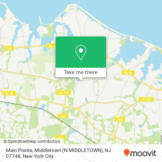 Mapa de Main Pointe, Middletown (N MIDDLETOWN), NJ 07748