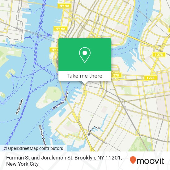 Mapa de Furman St and Joralemon St, Brooklyn, NY 11201