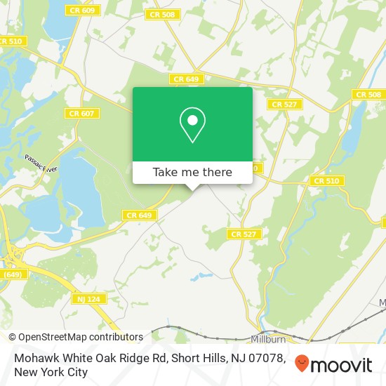 Mohawk White Oak Ridge Rd, Short Hills, NJ 07078 map