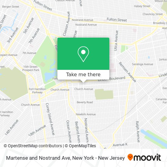 Martense and Nostrand Ave map