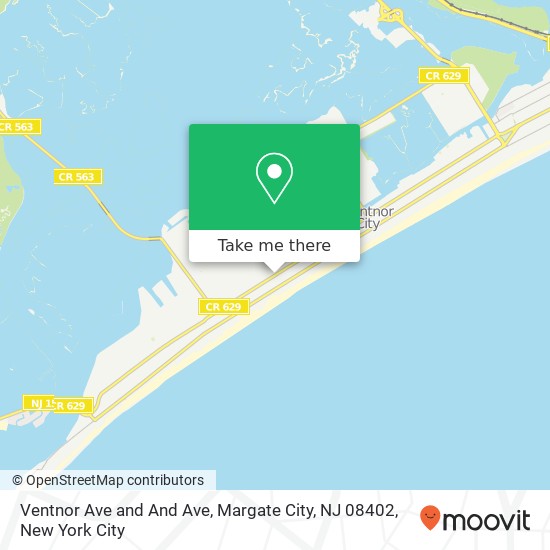 Mapa de Ventnor Ave and And Ave, Margate City, NJ 08402