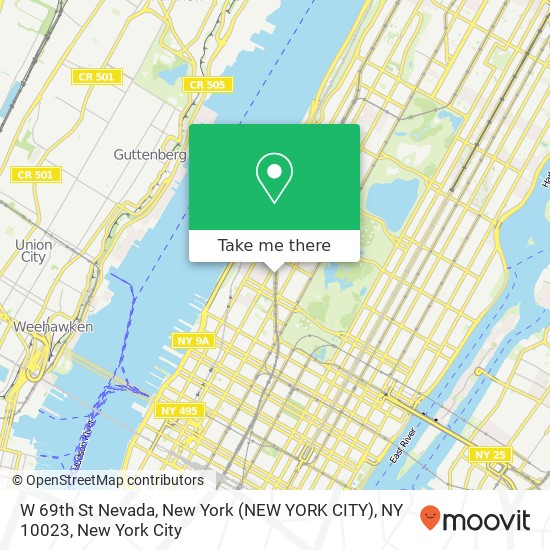 W 69th St Nevada, New York (NEW YORK CITY), NY 10023 map