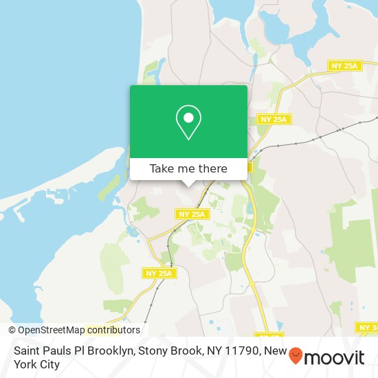 Mapa de Saint Pauls Pl Brooklyn, Stony Brook, NY 11790