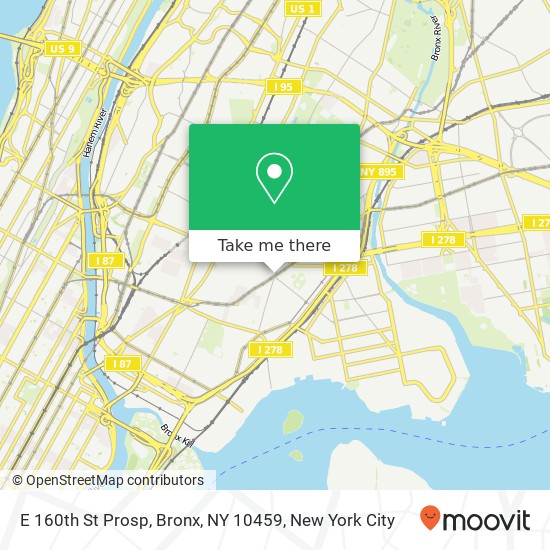 E 160th St Prosp, Bronx, NY 10459 map