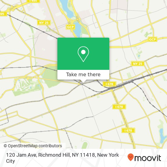 Mapa de 120 Jam Ave, Richmond Hill, NY 11418