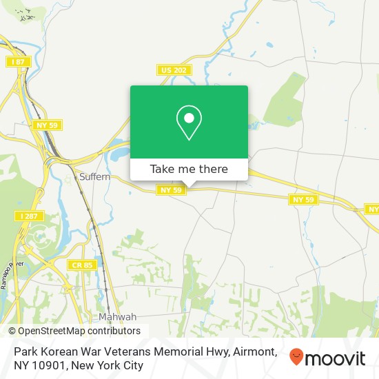 Mapa de Park Korean War Veterans Memorial Hwy, Airmont, NY 10901