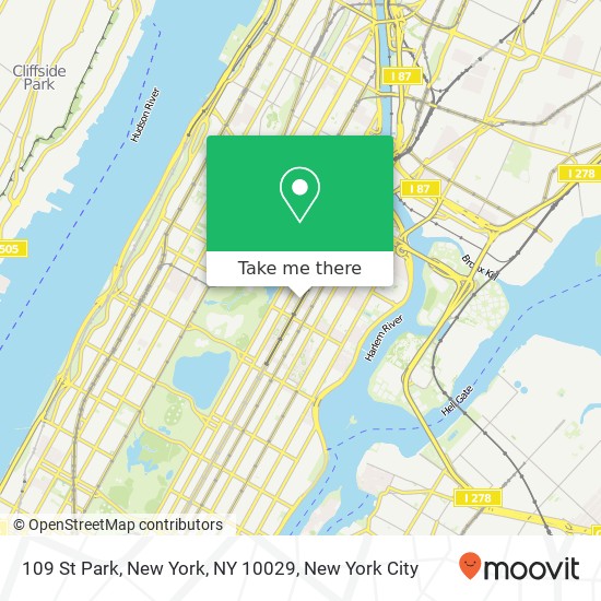 109 St Park, New York, NY 10029 map