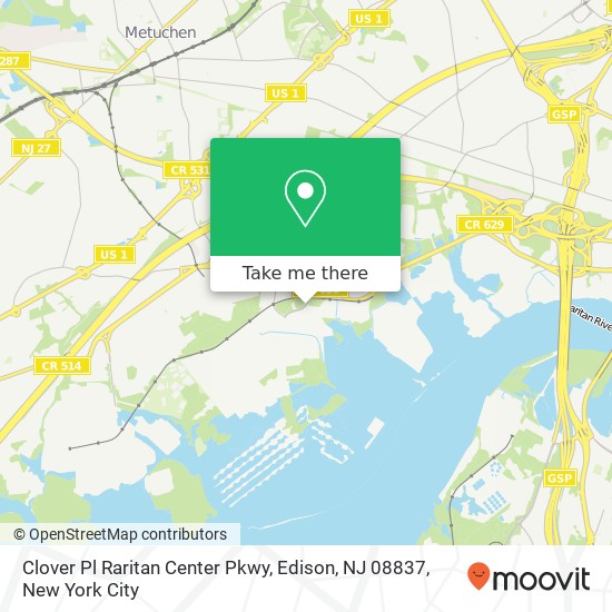 Clover Pl Raritan Center Pkwy, Edison, NJ 08837 map