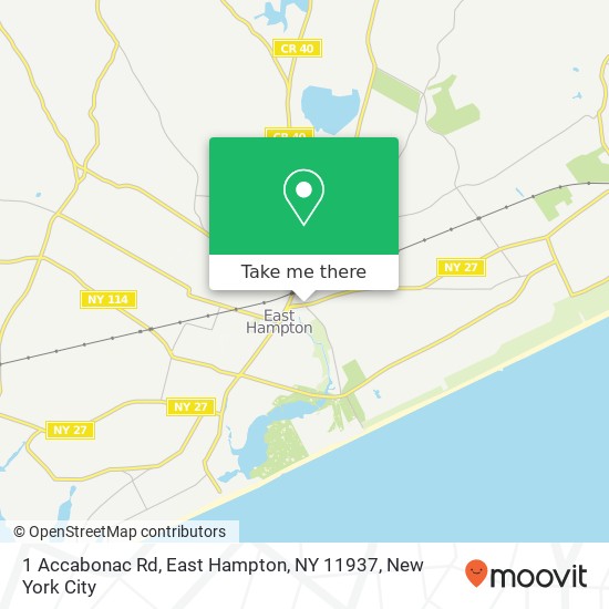 Mapa de 1 Accabonac Rd, East Hampton, NY 11937
