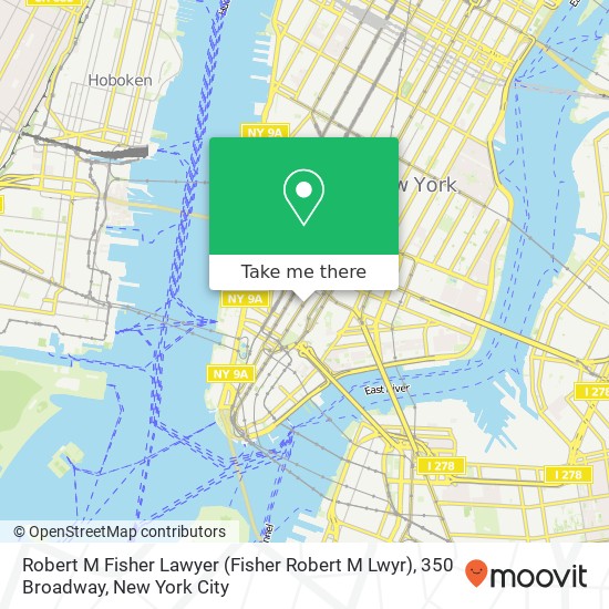 Robert M Fisher Lawyer (Fisher Robert M Lwyr), 350 Broadway map