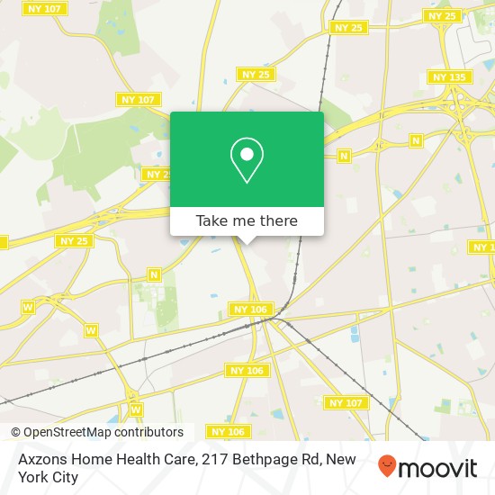 Axzons Home Health Care, 217 Bethpage Rd map