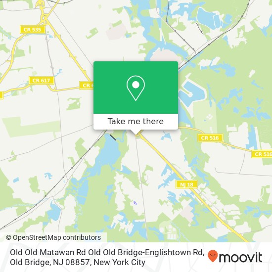 Mapa de Old Old Matawan Rd Old Old Bridge-Englishtown Rd, Old Bridge, NJ 08857