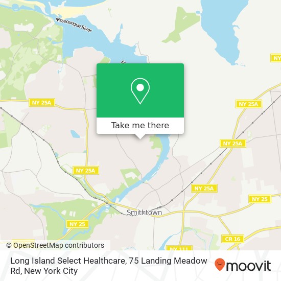 Long Island Select Healthcare, 75 Landing Meadow Rd map