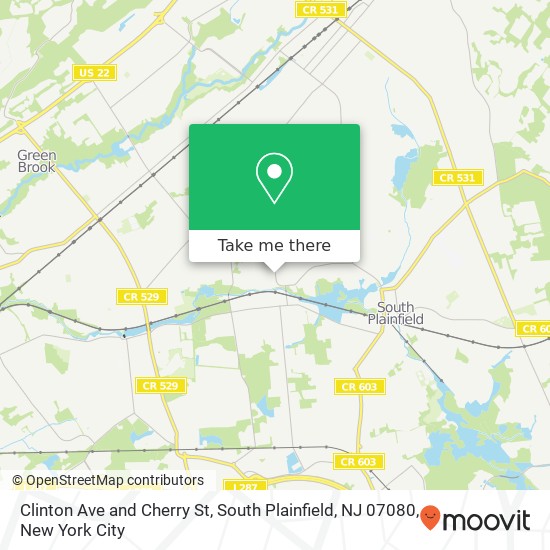 Clinton Ave and Cherry St, South Plainfield, NJ 07080 map