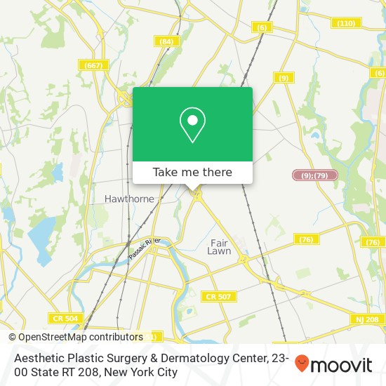 Aesthetic Plastic Surgery & Dermatology Center, 23-00 State RT 208 map