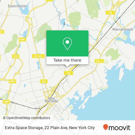 Mapa de Extra Space Storage, 22 Plain Ave