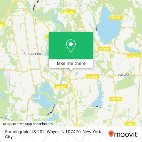 Mapa de Farmingdale US-202, Wayne, NJ 07470