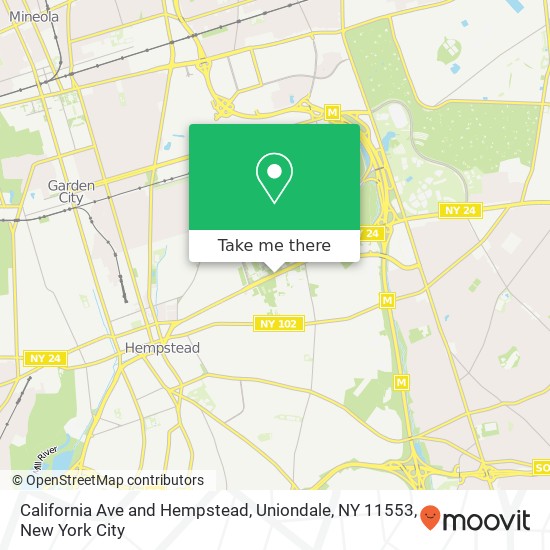 California Ave and Hempstead, Uniondale, NY 11553 map