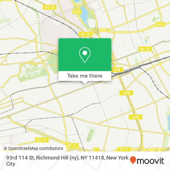 Mapa de 93rd 114 St, Richmond Hill (ny), NY 11418