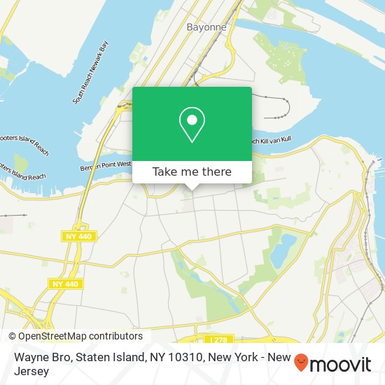 Mapa de Wayne Bro, Staten Island, NY 10310