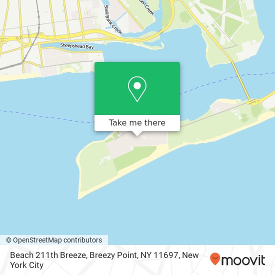 Mapa de Beach 211th Breeze, Breezy Point, NY 11697