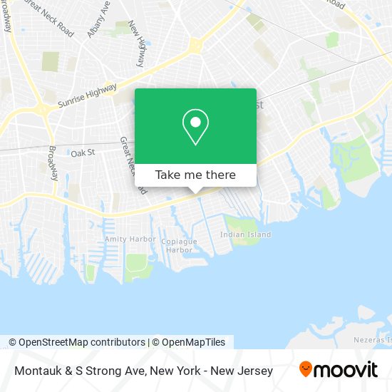 Montauk & S Strong Ave map