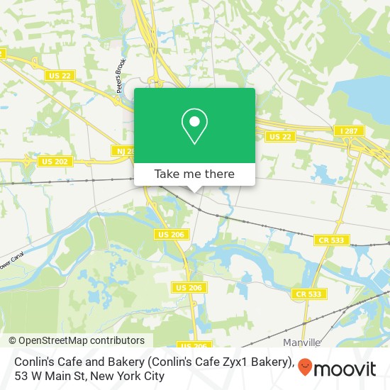 Mapa de Conlin's Cafe and Bakery (Conlin's Cafe Zyx1 Bakery), 53 W Main St