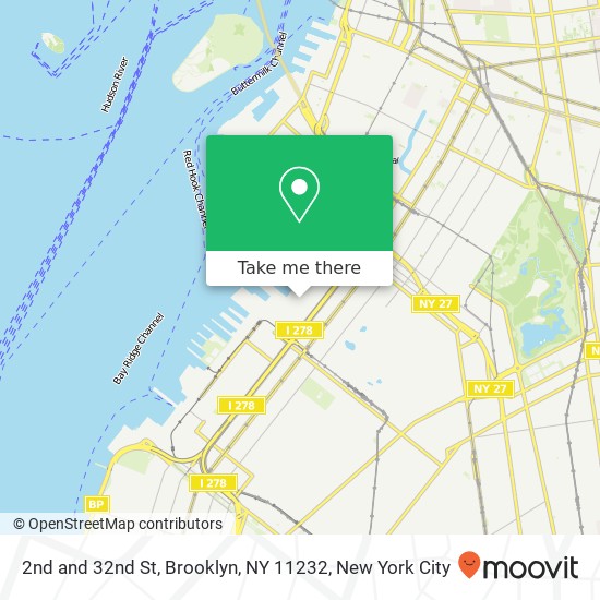 2nd and 32nd St, Brooklyn, NY 11232 map