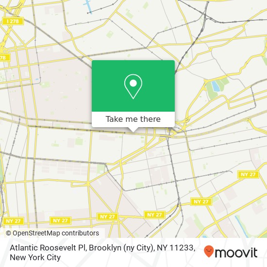 Atlantic Roosevelt Pl, Brooklyn (ny City), NY 11233 map